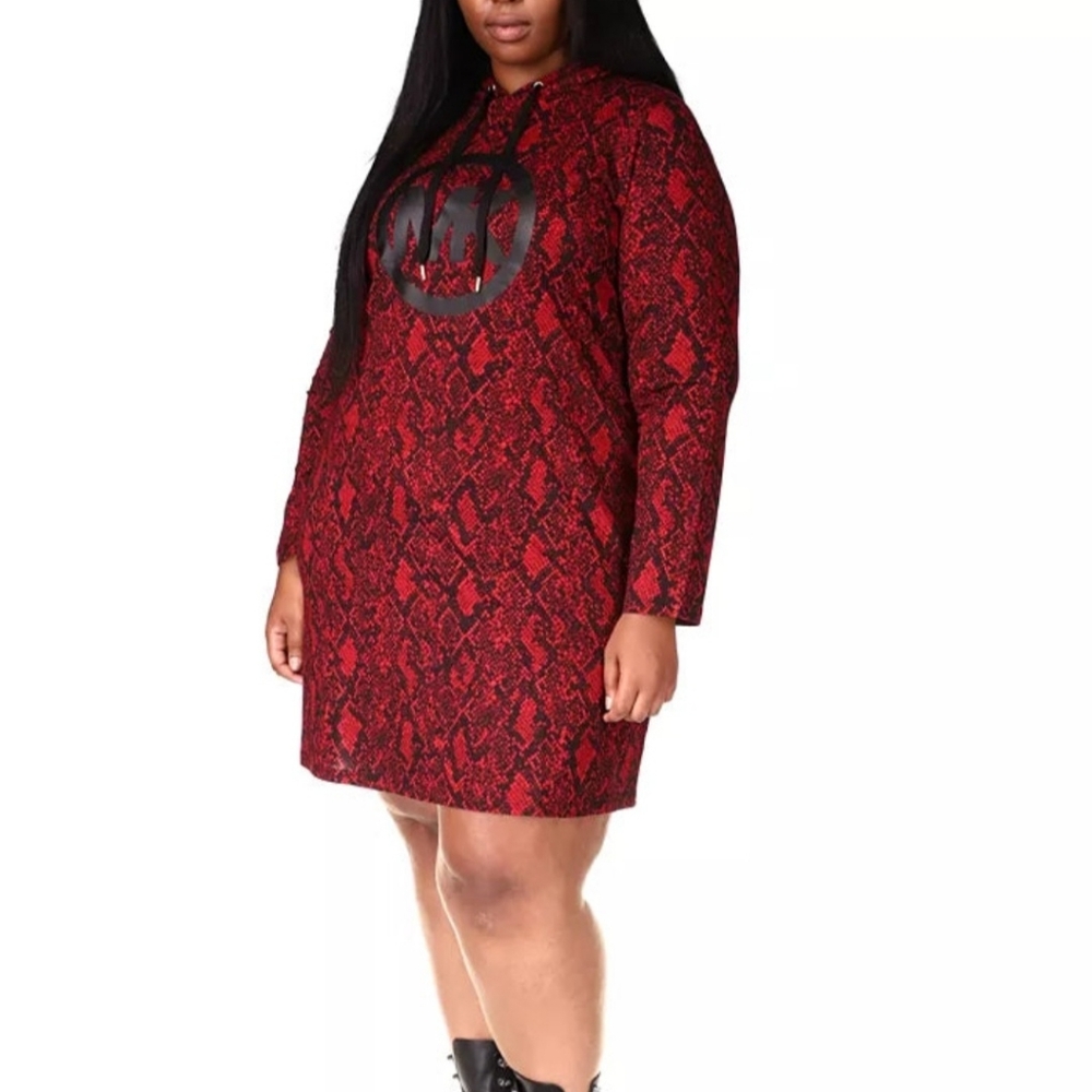 Michael Kors Snakeprint Sweater Dress - 2x - NWT